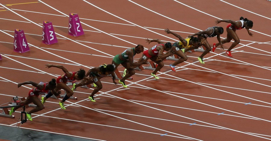 女子百米：牙買(mǎi)加飛人成功衛(wèi)冕