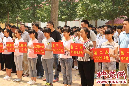 經過一周的廣泛宣傳動員，全縣教育系統(tǒng)共捐款174113元。