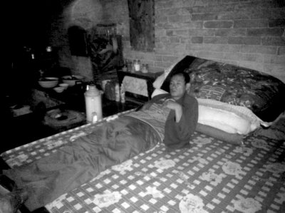 昨晚，張會英的丈夫接受采訪。記者 懷若谷/攝