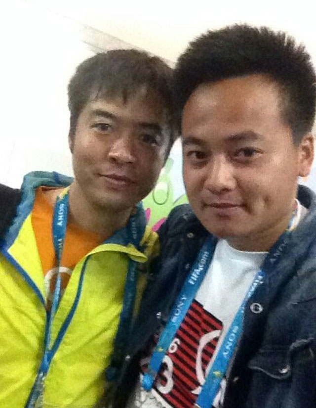 世界杯與段暄合影。