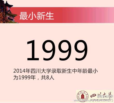 2014川大新生花邊數(shù)據(jù)。 圖據(jù)四川大學(xué)官方微博