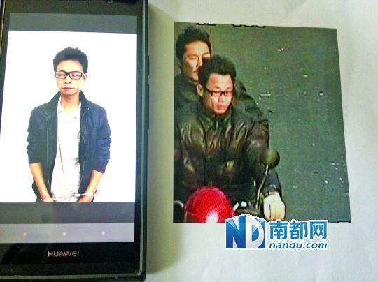 叉車(chē)司機(jī)肖東。飛車(chē)搶奪嫌疑人(戴眼鏡者)。