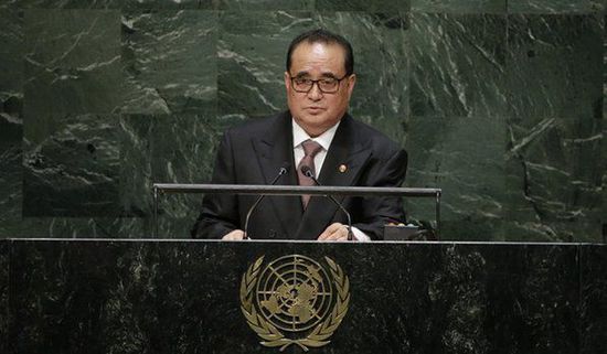 9月27日，朝鮮外相李洙墉在聯(lián)大發(fā)表講話。