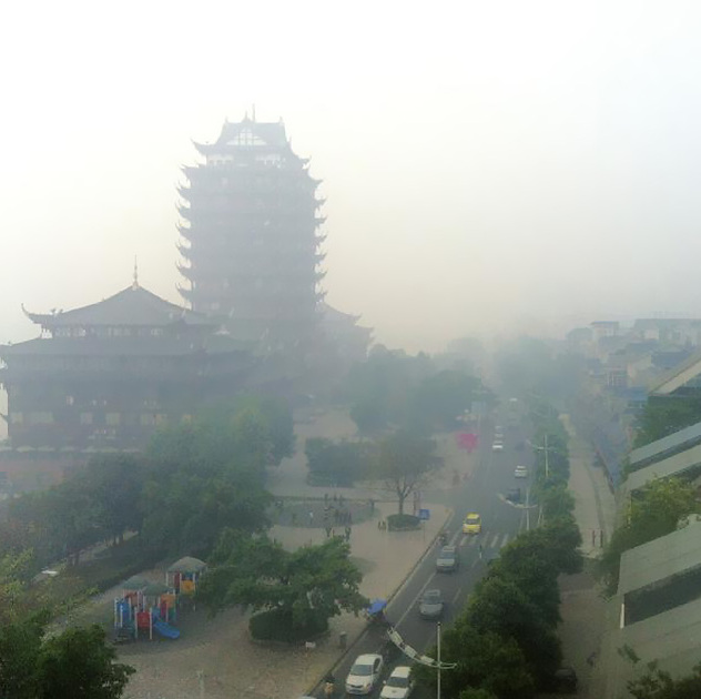 成都周邊現秸稈火海