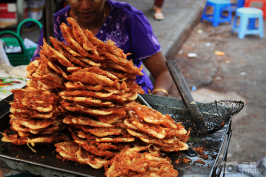 緬甸，繽紛的街邊平民小吃