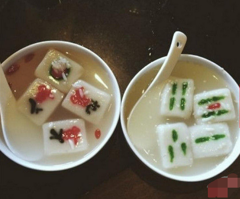 來(lái)碗清一色！火鍋店推出創(chuàng)意麻將湯圓