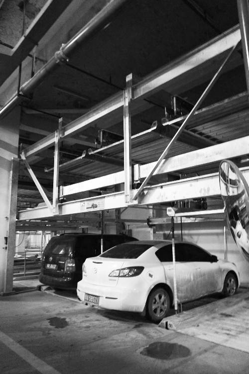 蘇荷立體式公共停車場去年12月開始使用，有384個車位。