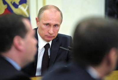 ▲3月21日，在俄羅斯首都莫斯科克里姆林宮，俄羅斯總統(tǒng)普京出席聯(lián)邦安全委員會會議。