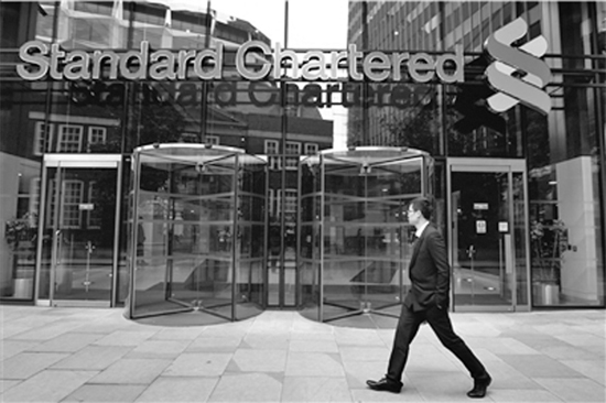圖為渣打銀行英國總部。昨日，渣打銀行鄭州分行落戶鄭東新區(qū)，這已是入駐鄭州的第三家外資銀行