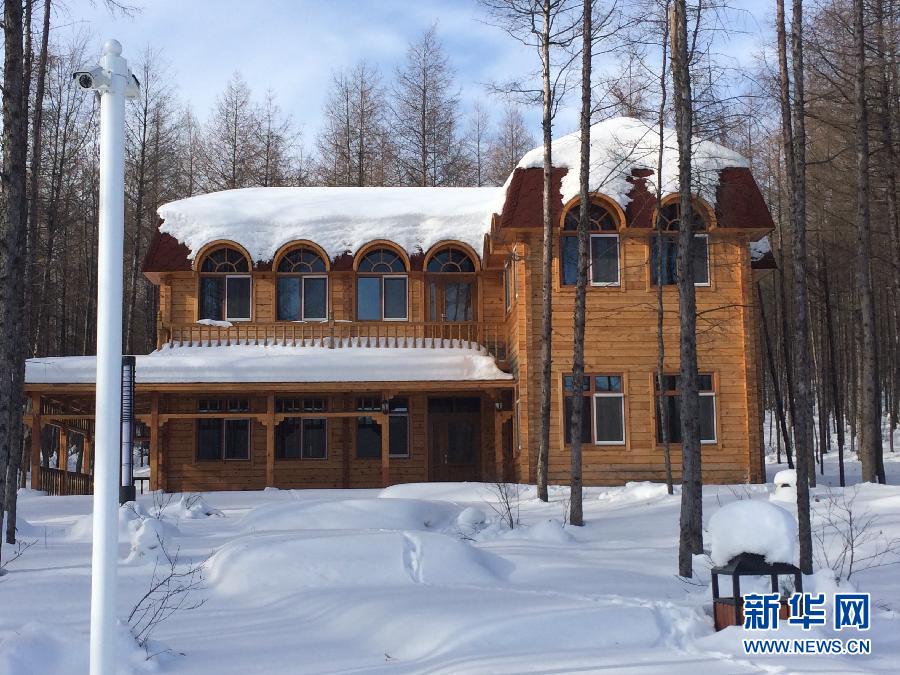 穗豐園里的高檔木制別墅（2013年12月8日攝）。新華社記者程子龍攝