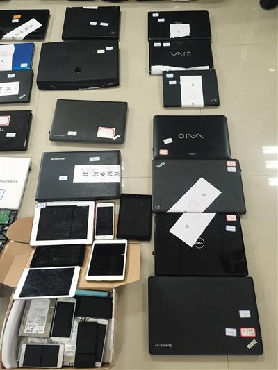 警方查獲的部分作案工具。新京報(bào)記者 吳為 攝