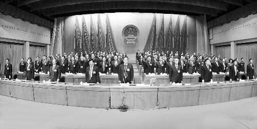 　1月20日下午，省十二屆人大三次會議閉幕　河南日報記者 郭宇/攝