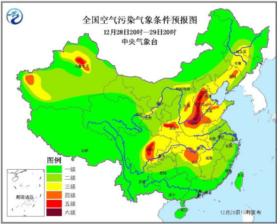 京津魯及冀中南、豫北將有輕到中度霾局地重度霾