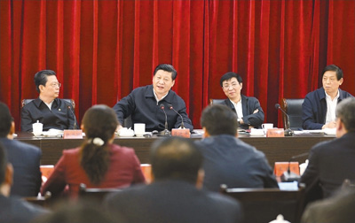 3月18日，習(xí)近平聽取蘭考縣教育實踐活動情況匯報，并發(fā)表重要講話。